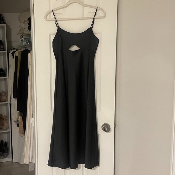 NWT Banana Republic Satin Cutout Midi Slip Dress - Picture 2 of 7